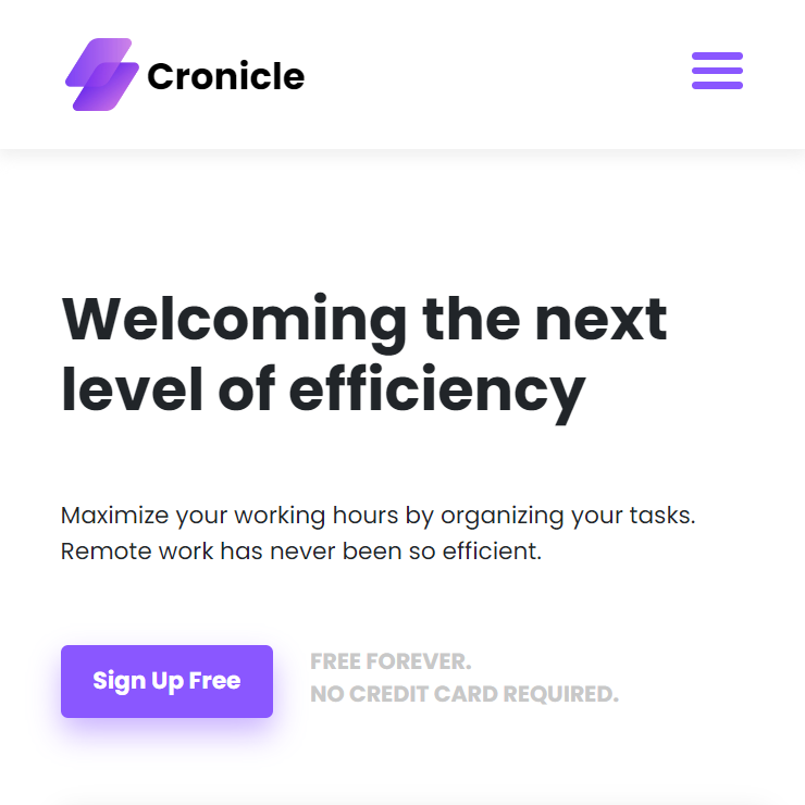 cronicle website screenshot